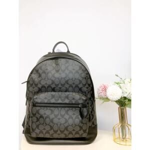 Coach 2736 West Backpack In Signature Canvas IN Charcoal Black